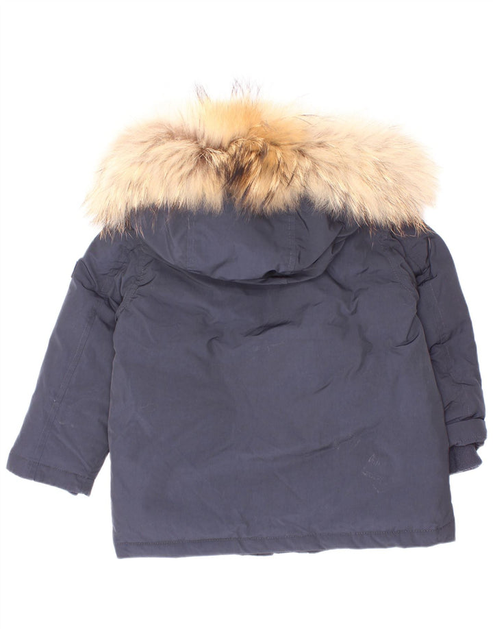 Woolrich Baby Boys Hooded Padded Jacket 12-18 Months Navy Blue Polyester