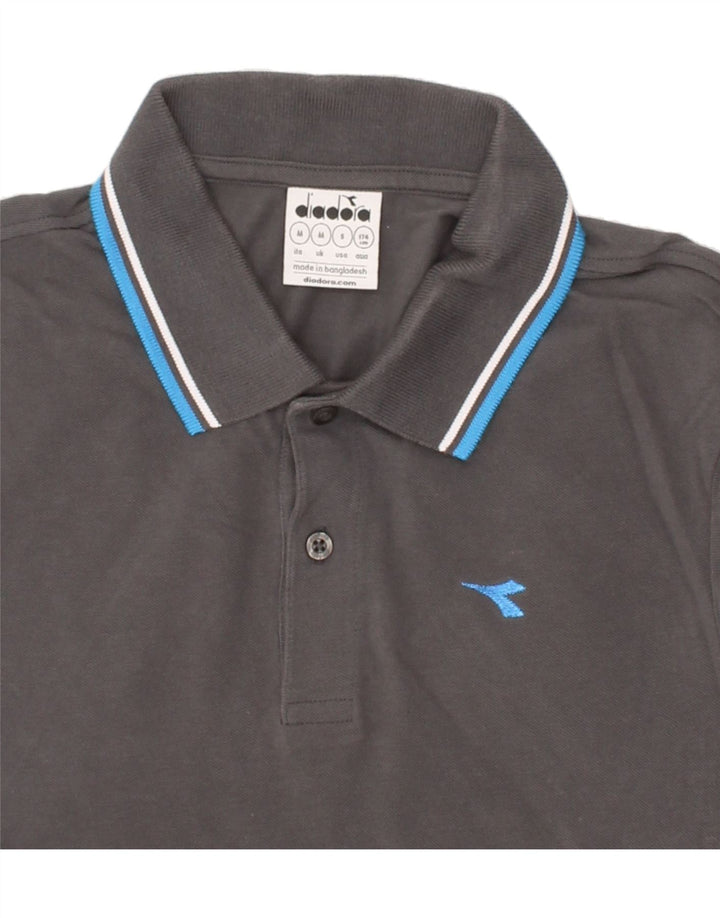 DIADORA Mens Polo Shirt Medium Grey Cotton Vintage Diadora and Second-Hand Diadora from Messina Hembry 