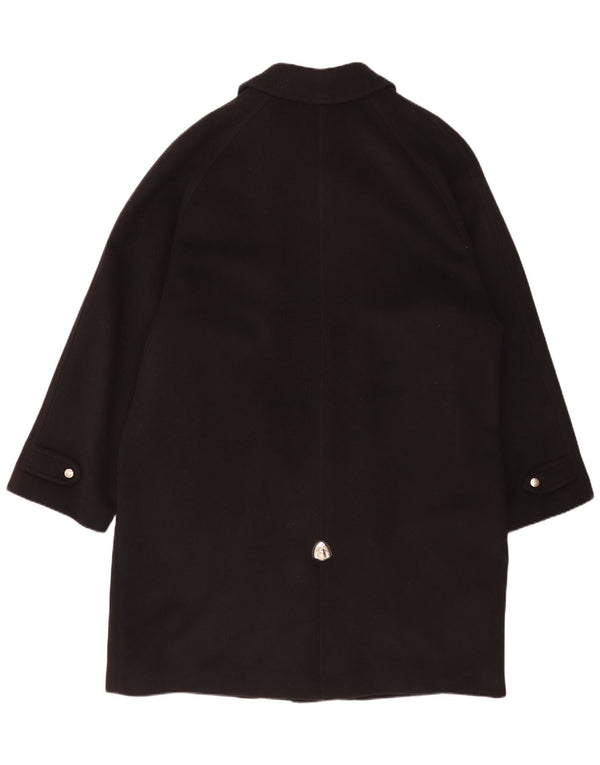 Piero Guidi Mens Overcoat UK 44 2XL Black Wool
