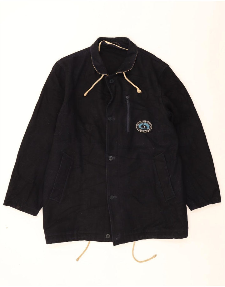Vintage Mens Overcoat UK 38 Medium Black