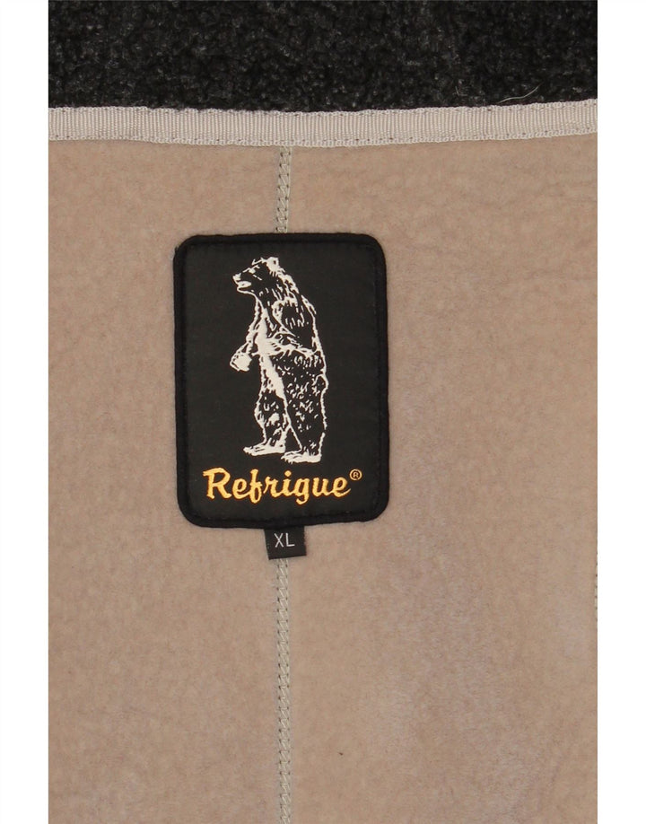 Refrigue Mens Zip Hoodie Sweater XL Green