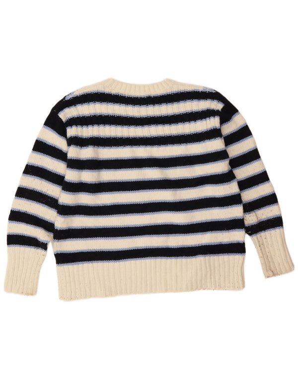 Marks & Spencer Womens Boat Neck Jumper Sweater UK 14 Medium Navy Blue