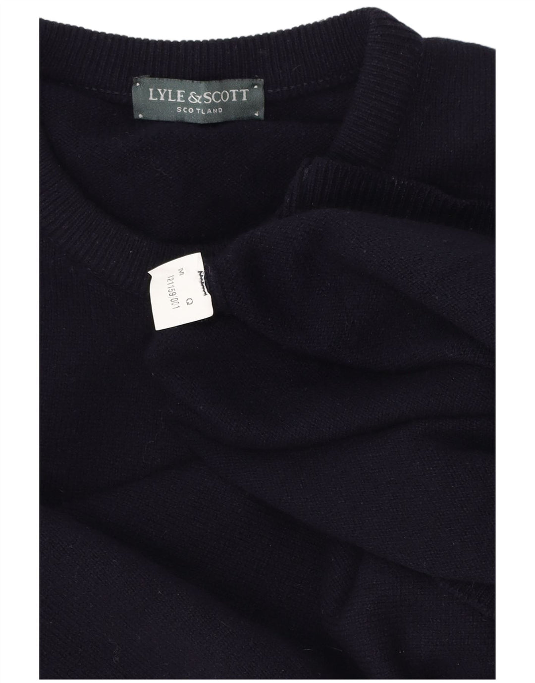 Lyle & Scott Mens Crew Neck Jumper Sweater Medium Navy Blue