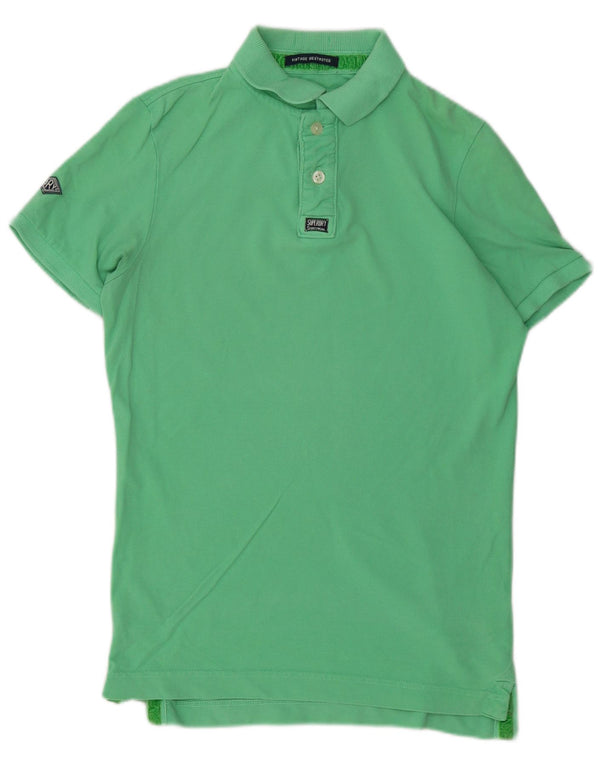 Superdry Mens Rugby Polo Shirt Medium Green Cotton