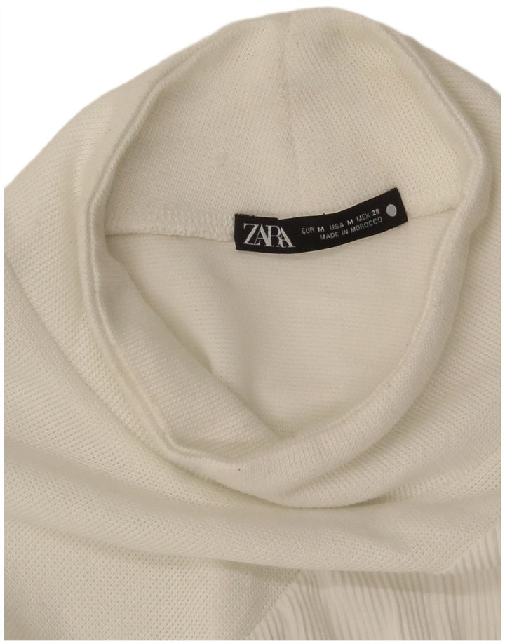 Zara Womens Jumper Dress UK 14 Medium White