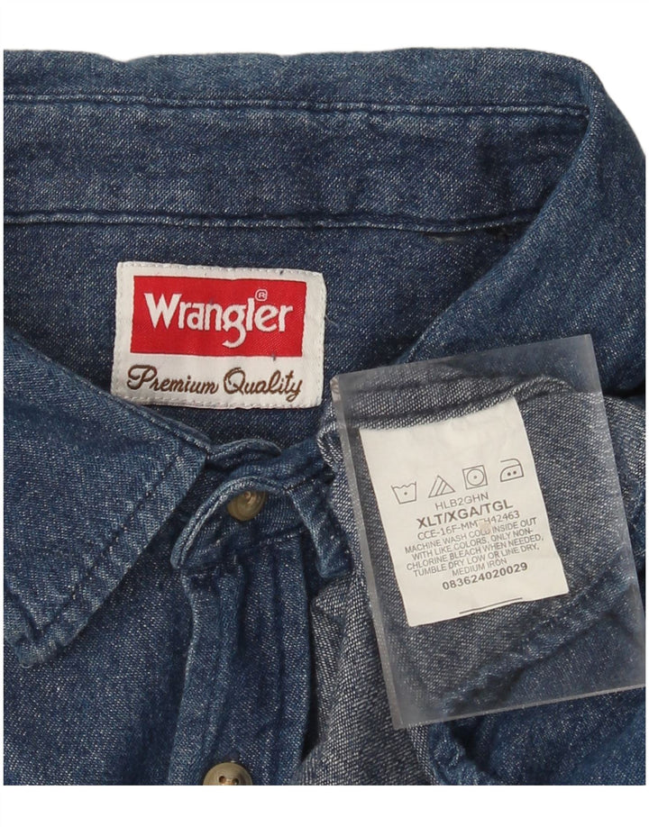 Wrangler Mens Denim Shirt XL Blue