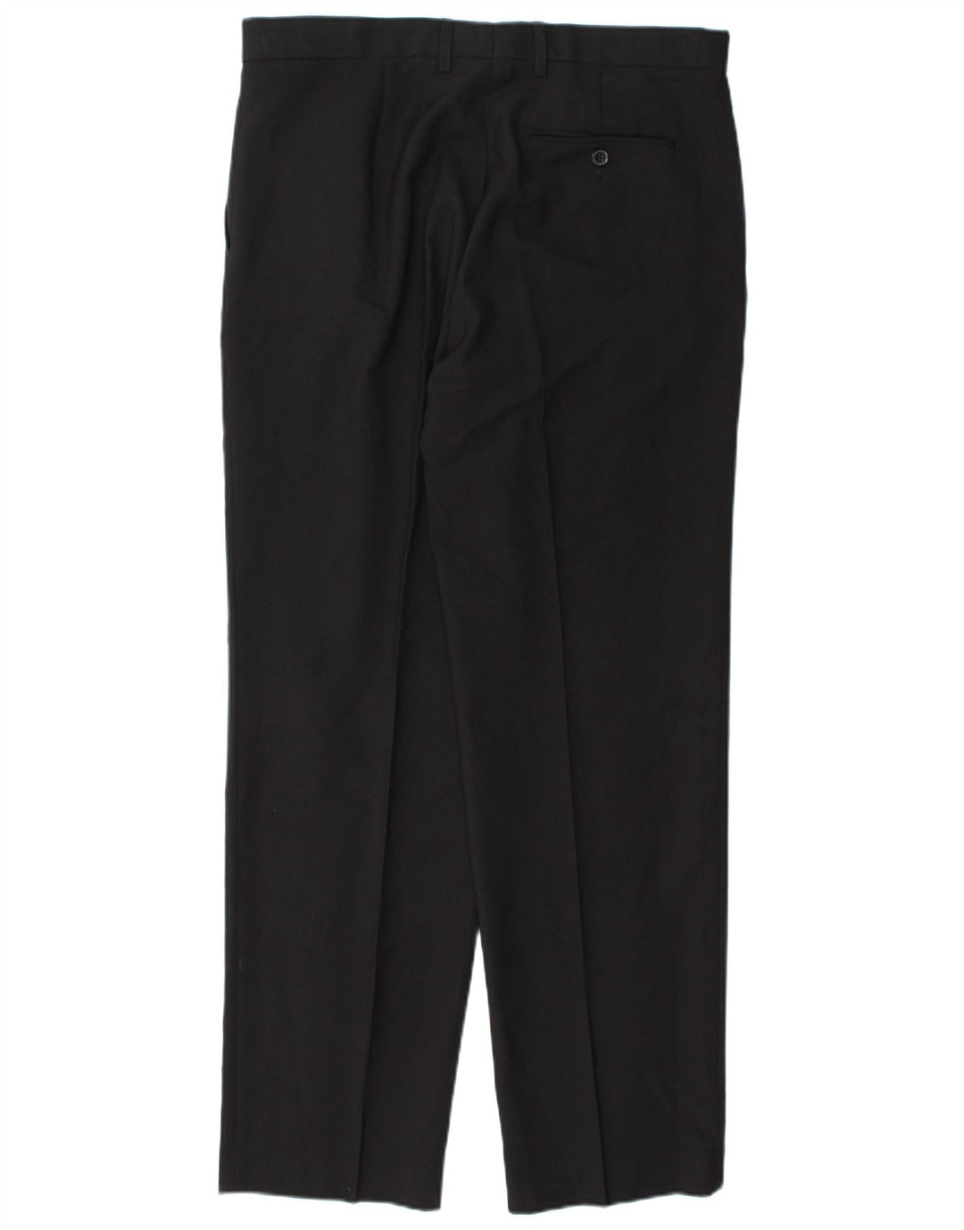 Marks & Spencer Mens Pegged Suit Trousers W36 L33 Black Polyester