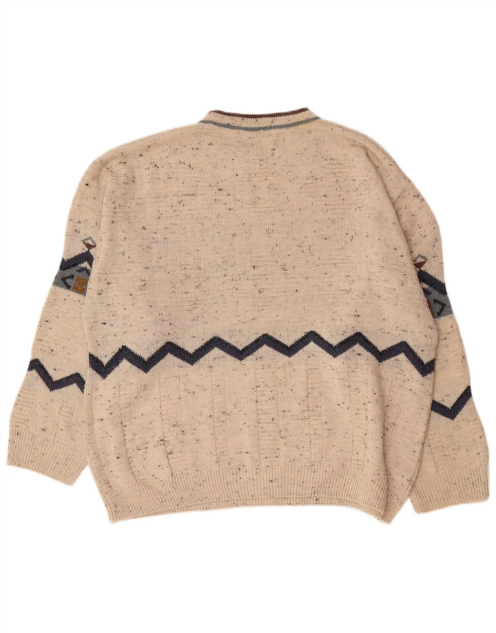 Marks & Spencer Mens St. Michael Crew Neck Jumper Sweater XL Beige