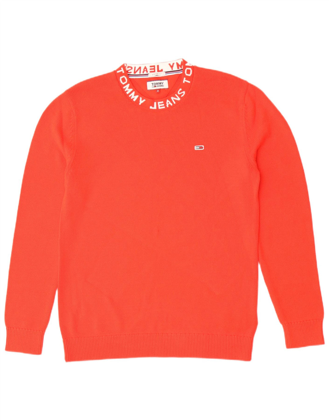 Tommy Hilfiger Mens Graphic Regular Fit Crew Neck Jumper Sweater Medium Red