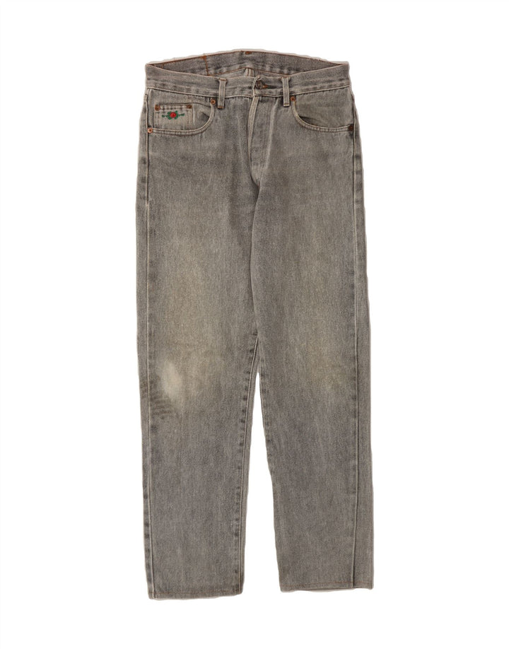 VINTAGE Womens Straight Jeans W32 L31  Grey Cotton Vintage Vintage and Second-Hand Vintage from Messina Hembry 