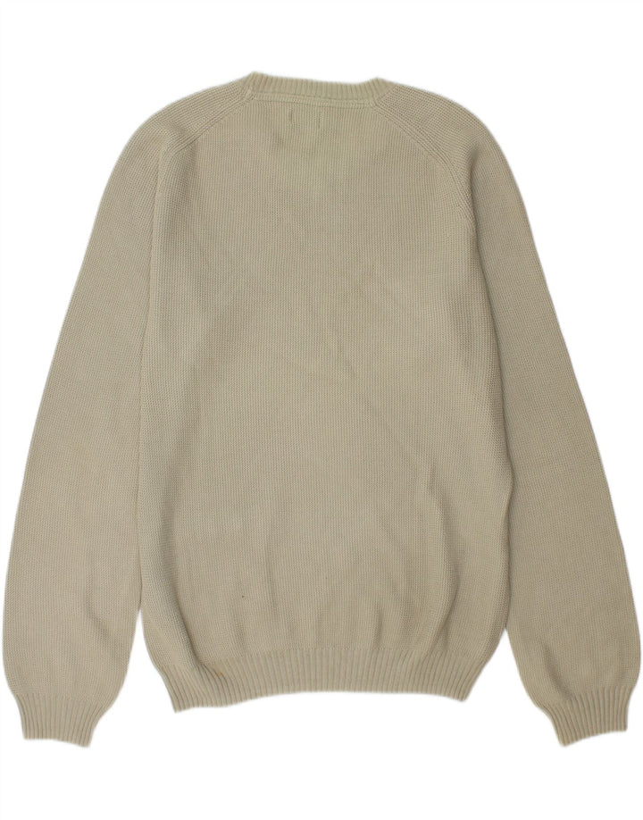 LEVI'S Mens All Duty Crew Neck Jumper Sweater Medium Beige Cotton Vintage Levi's and Second-Hand Levi's from Messina Hembry 