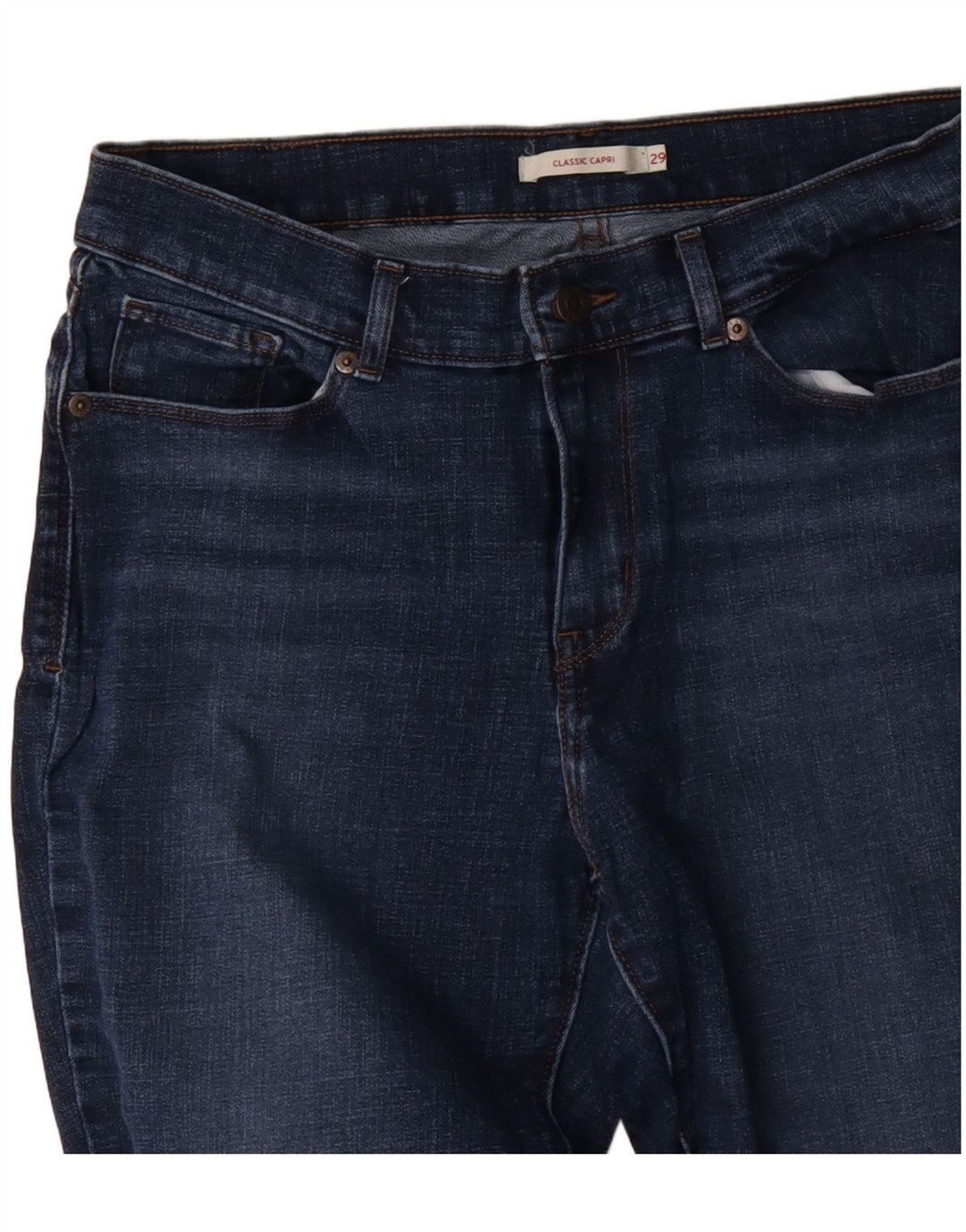 LEVI'S Womens Classic Capri Jeans W29 L26 Blue Cotton