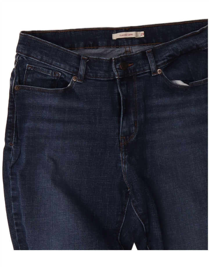 LEVI'S Womens Classic Capri Jeans W29 L26 Blue Cotton