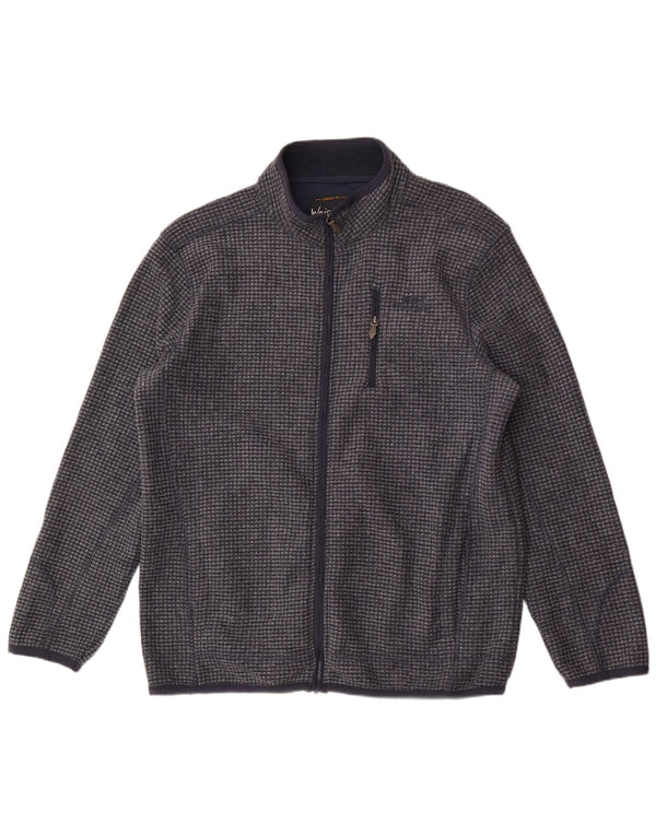 Weird Fish Mens Fleece Jacket UK 42 XL Navy Blue Flecked Polyester Sports