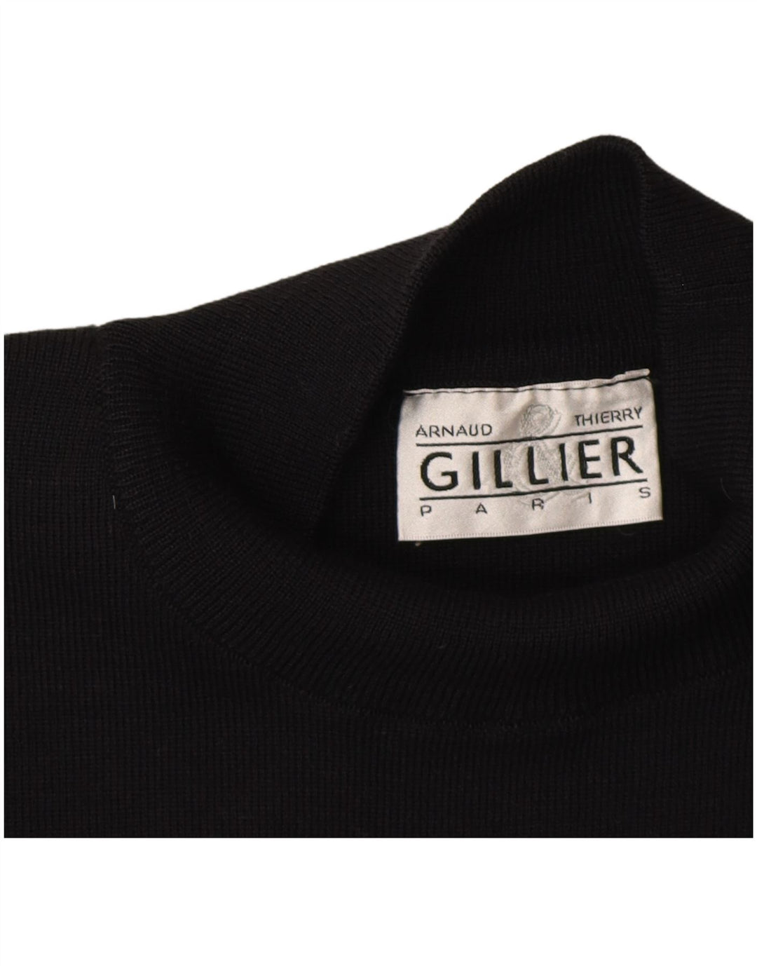 Arnaud & Thierry Gillier Womens Turtle Neck Jumper Sweater UK 14 Medium Bla