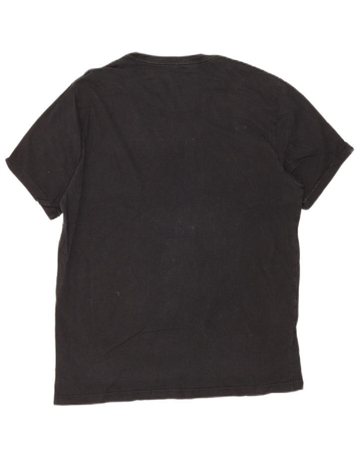 CONVERSE Mens Graphic T-Shirt Top Medium Navy Blue Cotton