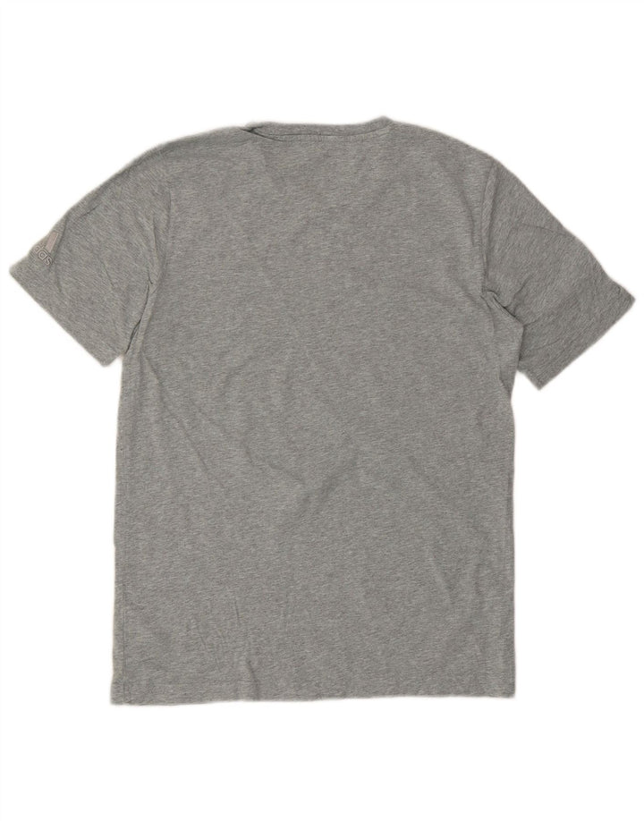 ADIDAS Mens Graphic T-Shirt Top Small Grey Cotton