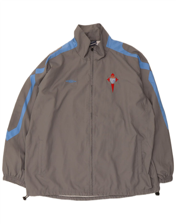 Umbro Mens Rain Jacket UK 42 XL Grey Colourblock Polyester