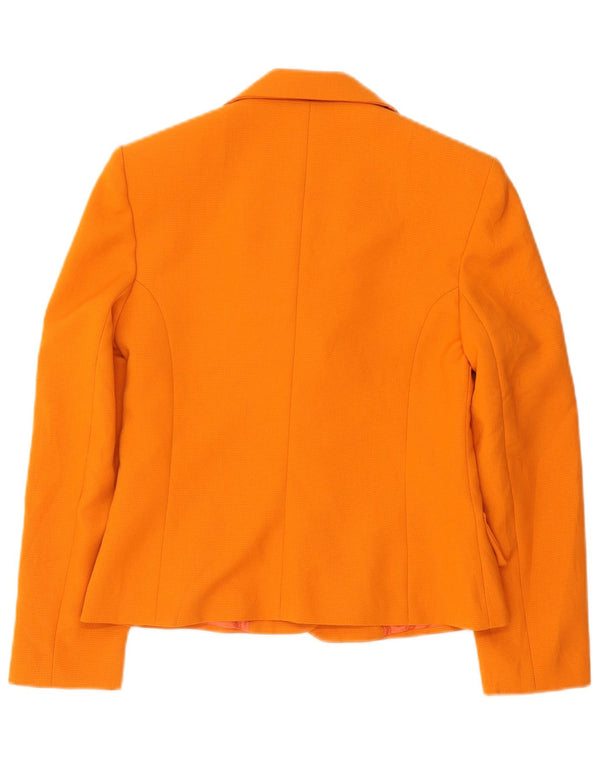 Vintage Womens 5 Button Blazer Jacket IT 42 Medium Orange Polyester