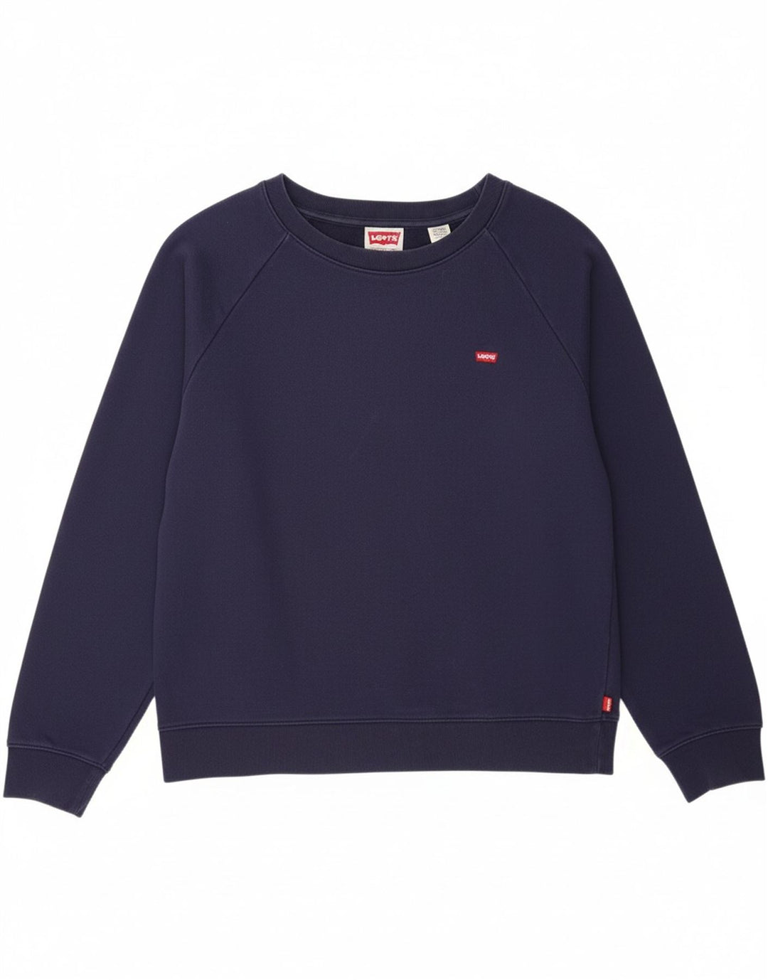 LEVI'S Womens Sweatshirt Jumper UK 14 Medium Navy Blue Cotton Vintage Levi's and Second-Hand Levi's from Messina Hembry 