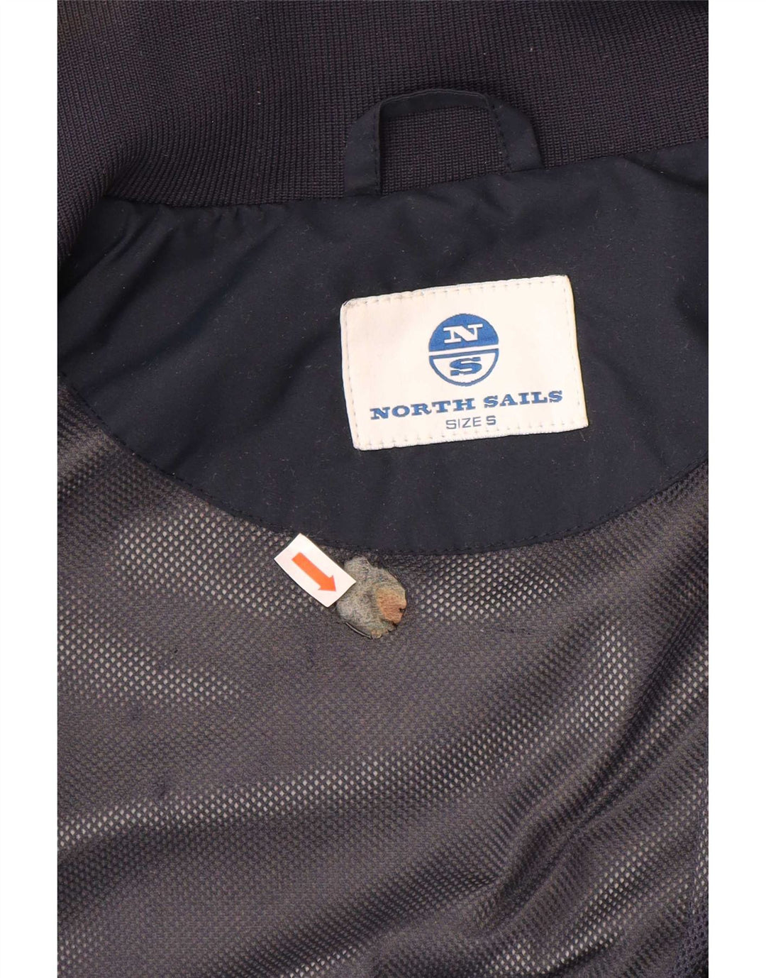 North Sails Mens Graphic Bomber Jacket UK 36 Small Navy Blue Nylon
