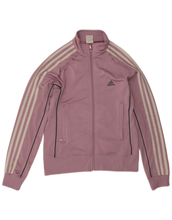 Adidas Womens Tracksuit Top Jacket UK 12 Medium Purple Polyester