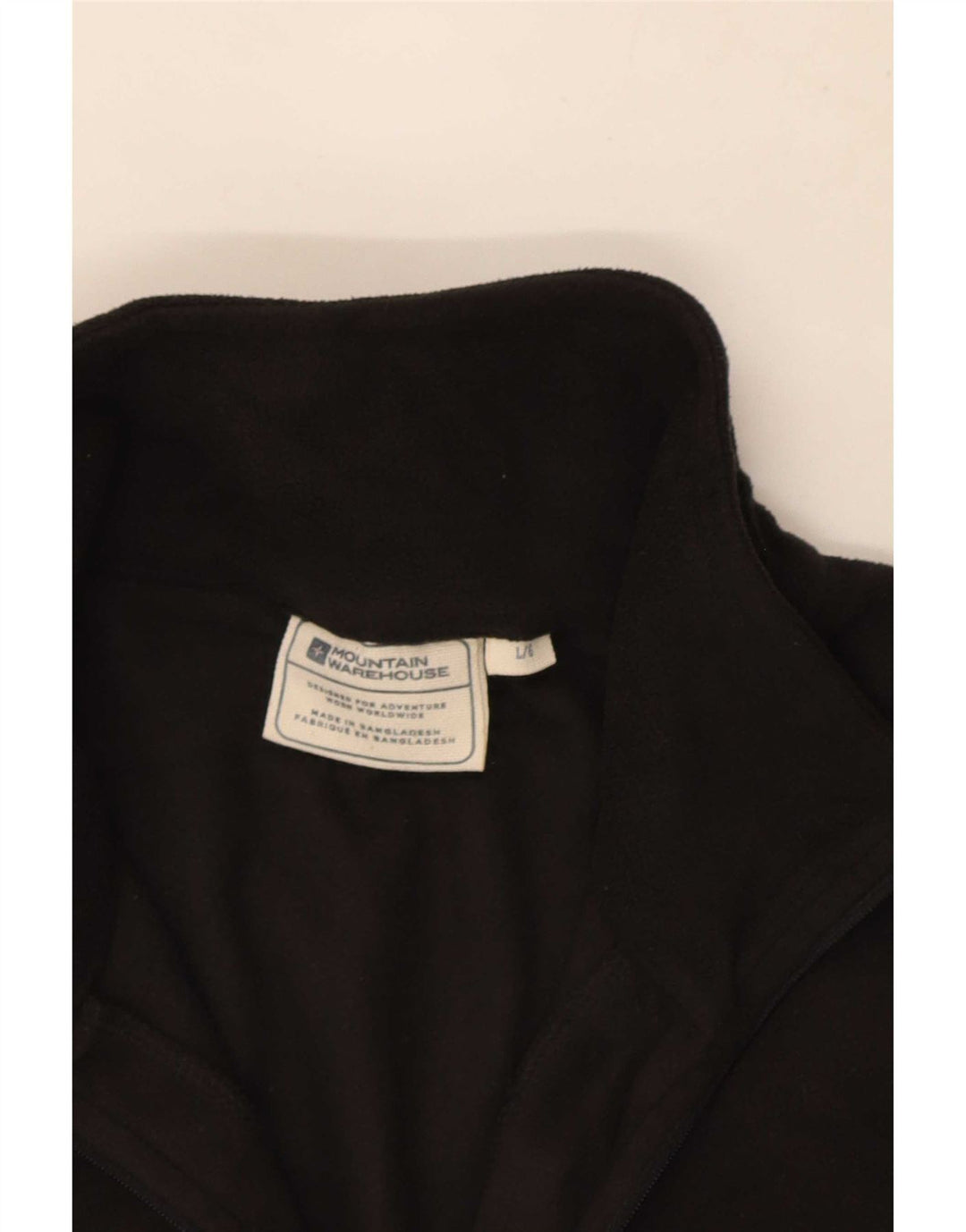 Mountain Warehouse Mens Zip Neck Fleece Jumper Large Black Polyester