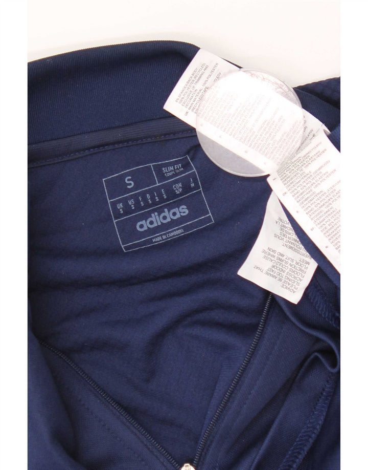 Adidas Mens Aeroready Slim Fit Pullover Tracksuit Top Small Navy Blue