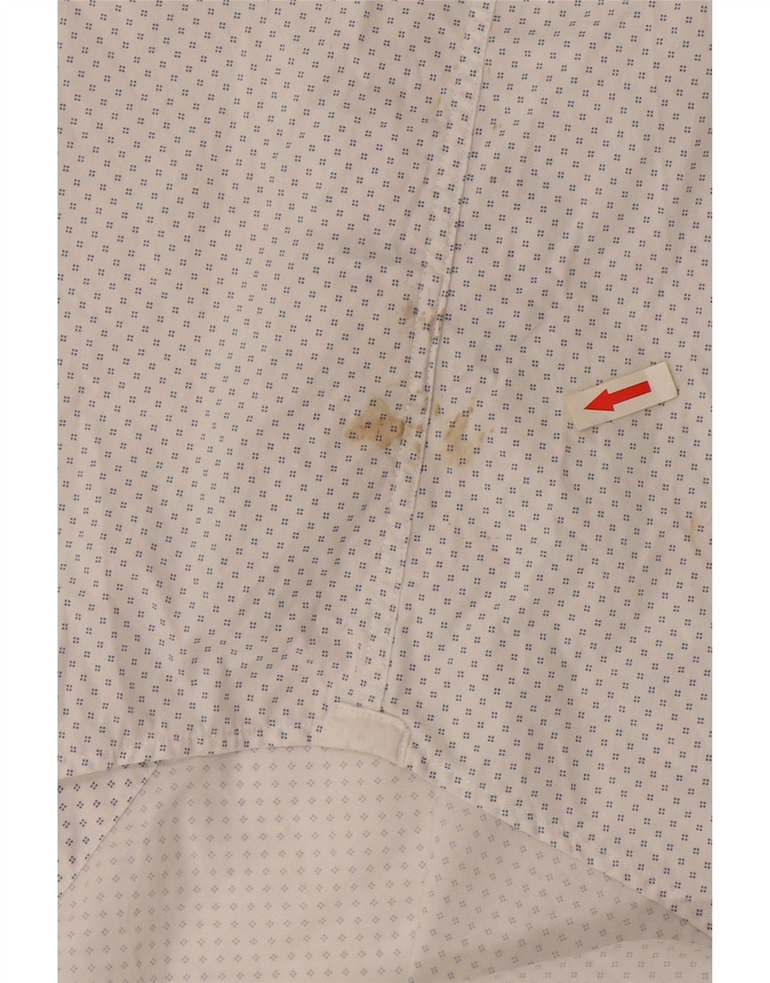 Tommy Hilfiger Mens Regular Fit Shirt XL White Spotted Cotton