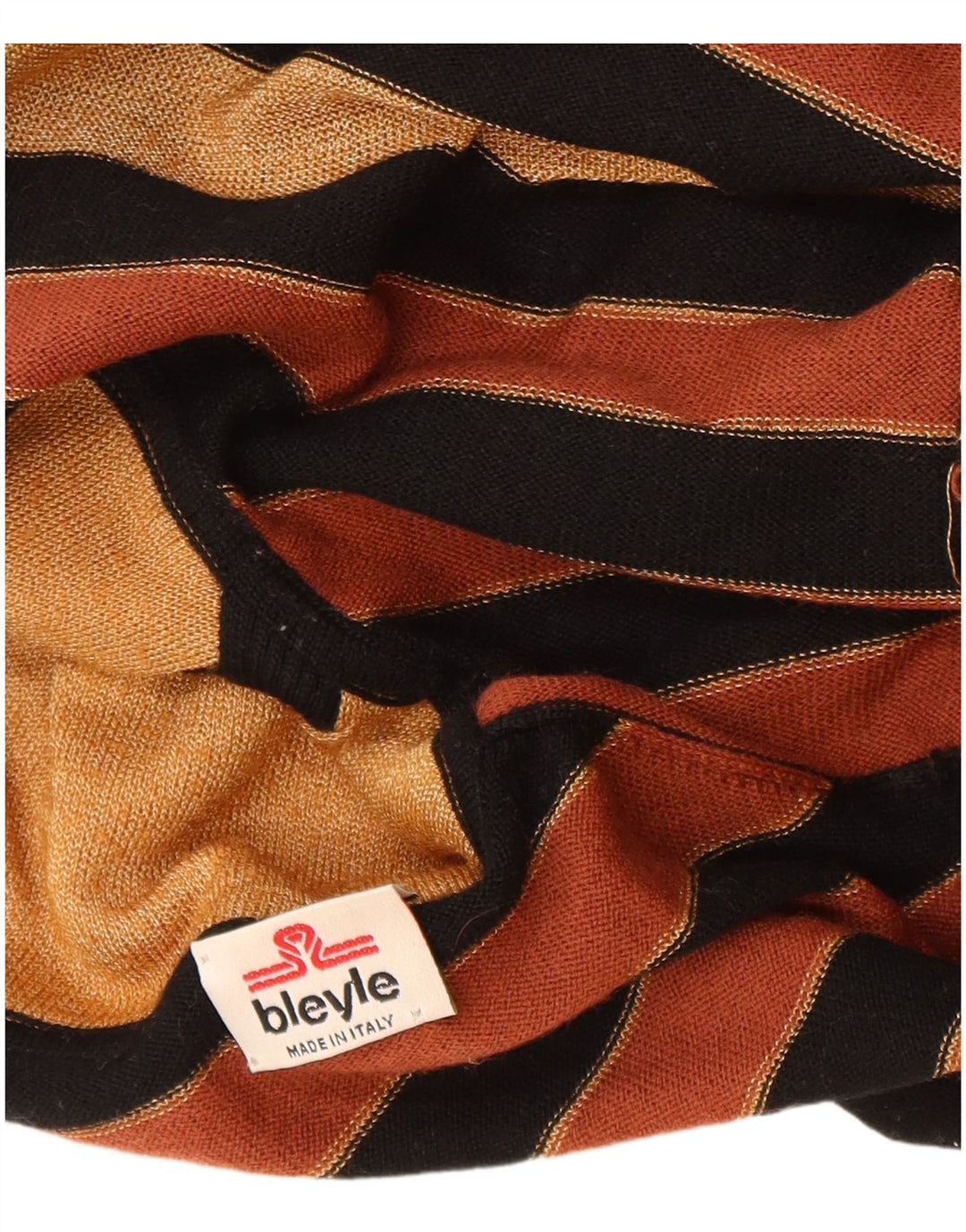 BLEYLE Womens Roll Neck Jumper Sweater UK 12 Medium Black Striped