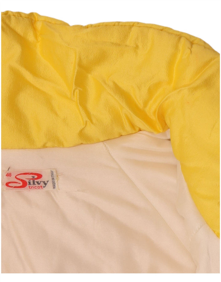 Silvy Womens Graphic Oversized Ski Jacket IT 48 XL Yellow Polyester