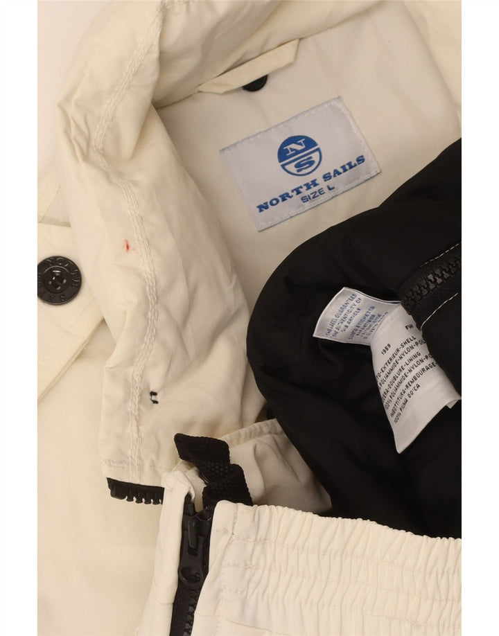 North Sails Mens Sailmakers Military Padded Jacket UK 40 Large White