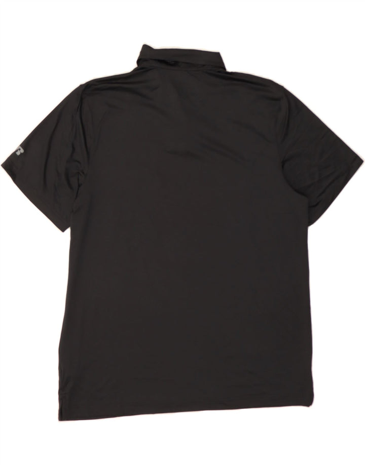 RUSSELL ATHLETIC Mens Dri-Power Polo Shirt Large Black Polyester Vintage Russell Athletic and Second-Hand Russell Athletic from Messina Hembry 