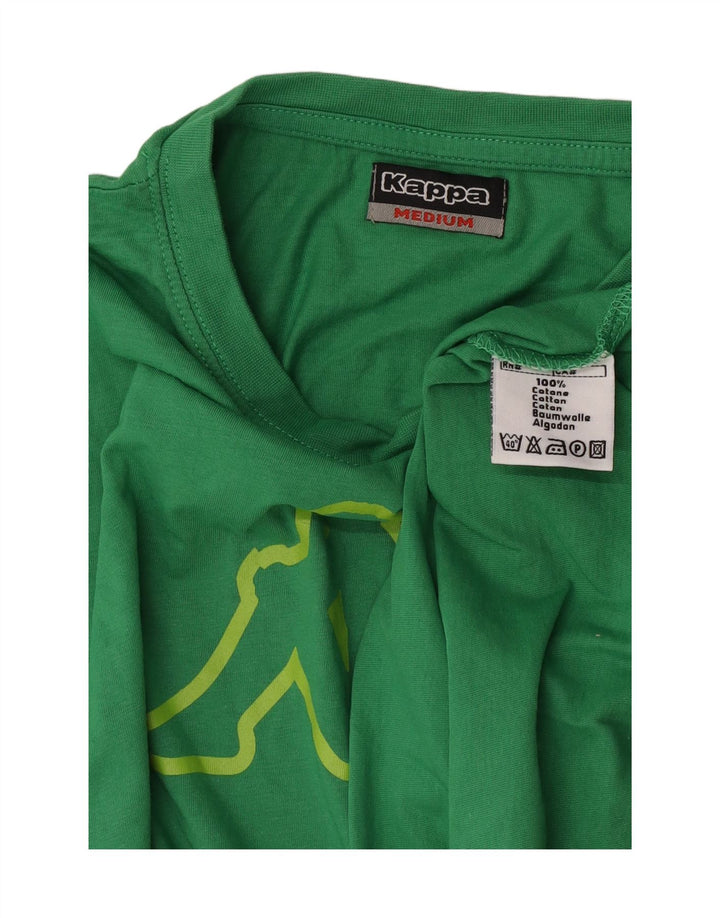 Kappa Mens Graphic T-Shirt Top Medium Green Cotton