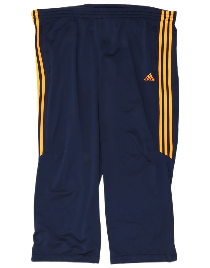 Adidas Mens Tracksuit Trousers 2XL  Navy Blue Colourblock Polyester
