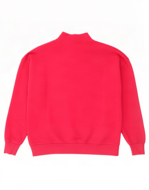 Colmar Womens Graphic Oversized Sweatshirt Jumper UK 10 Small Pink Cotton