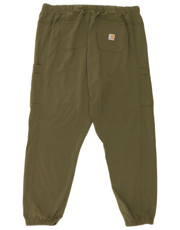 Carhartt Mens Joggers Cargo Trousers XL W38 L27 Green Polyester