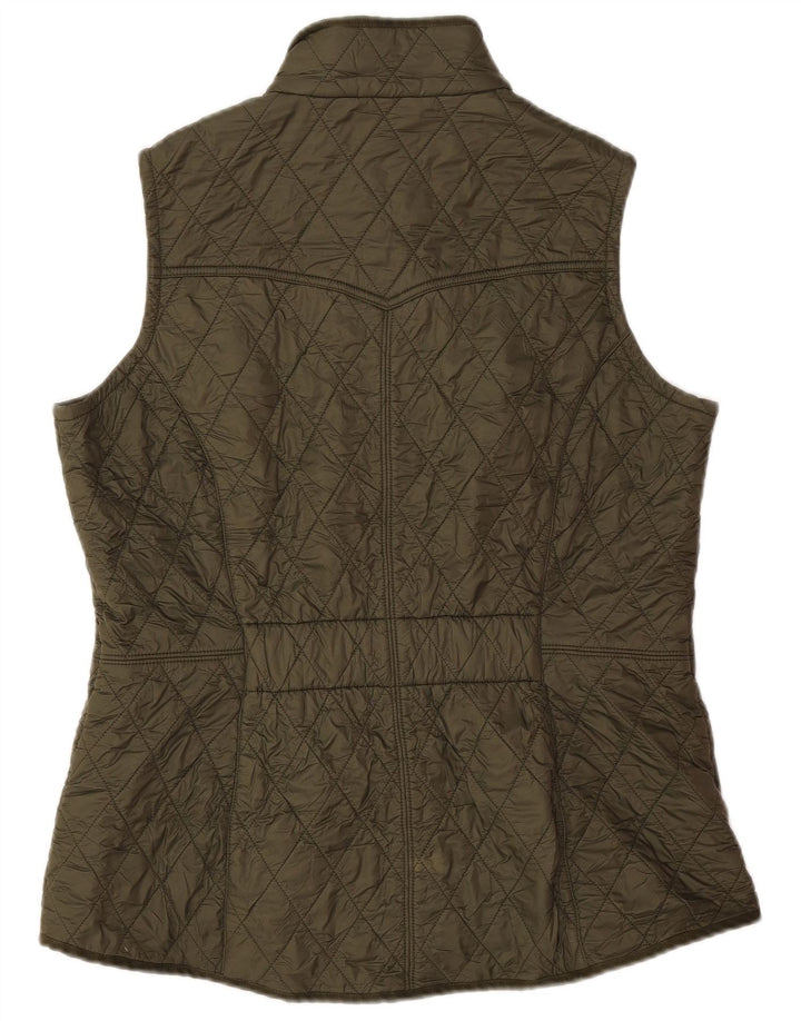 Barbour Womens Quilted Gilet UK 16 Large Khaki