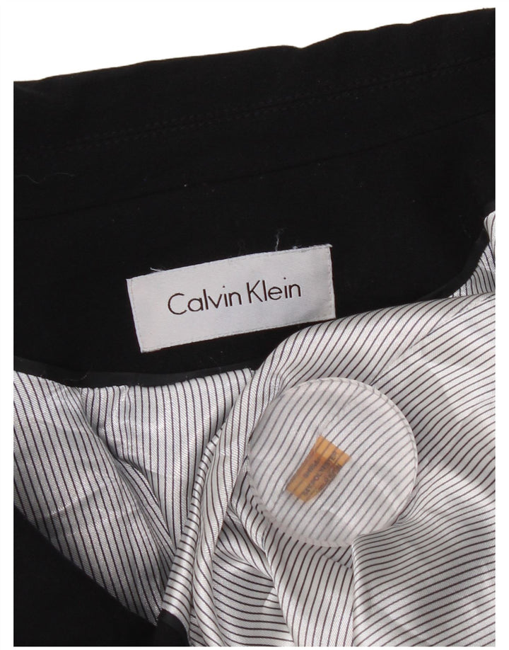CALVIN KLEIN Womens 2 Button Blazer Jacket UK 14 Medium Navy Blue
