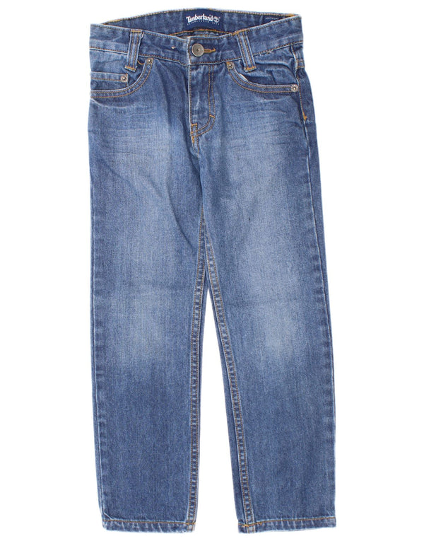 Timberland Boys Straight Jeans 5-6 Years W22 L19 Blue Cotton