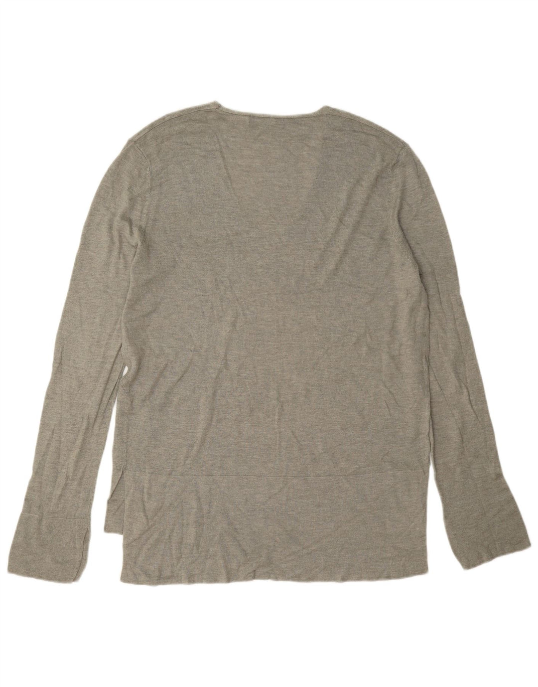 Zara Womens Top Long Sleeve UK 16 Large Grey Viscose