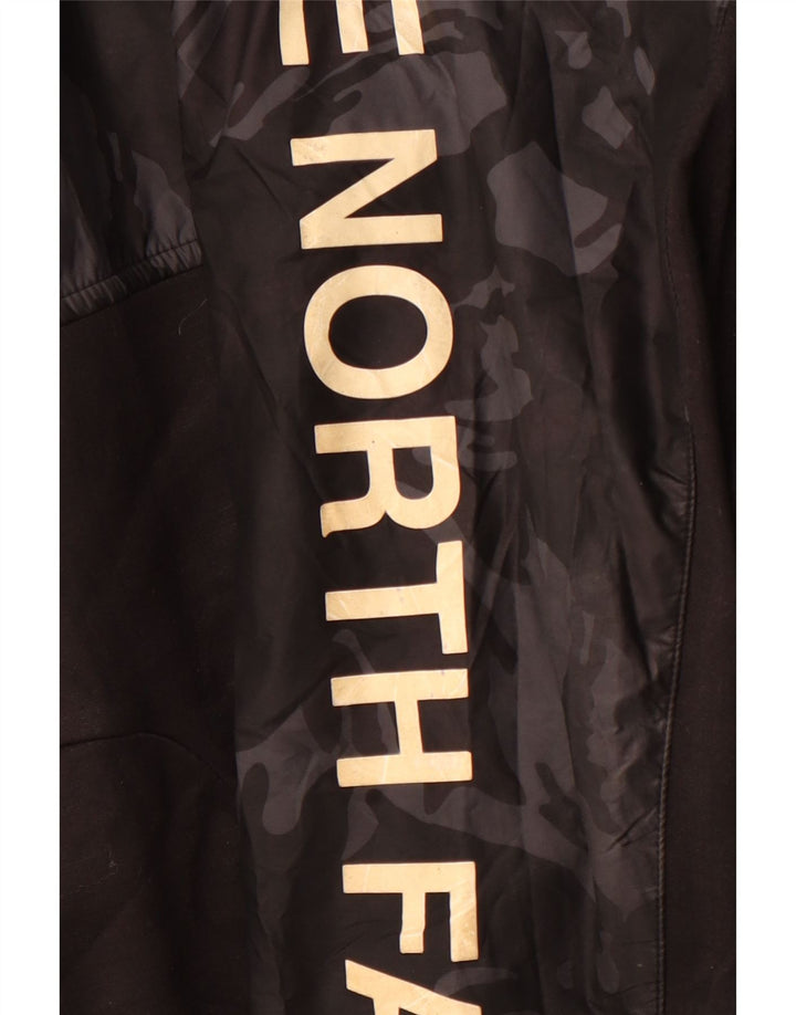 THE NORTH FACE Mens Graphic Zip Hoodie Sweater Small Black Sports
