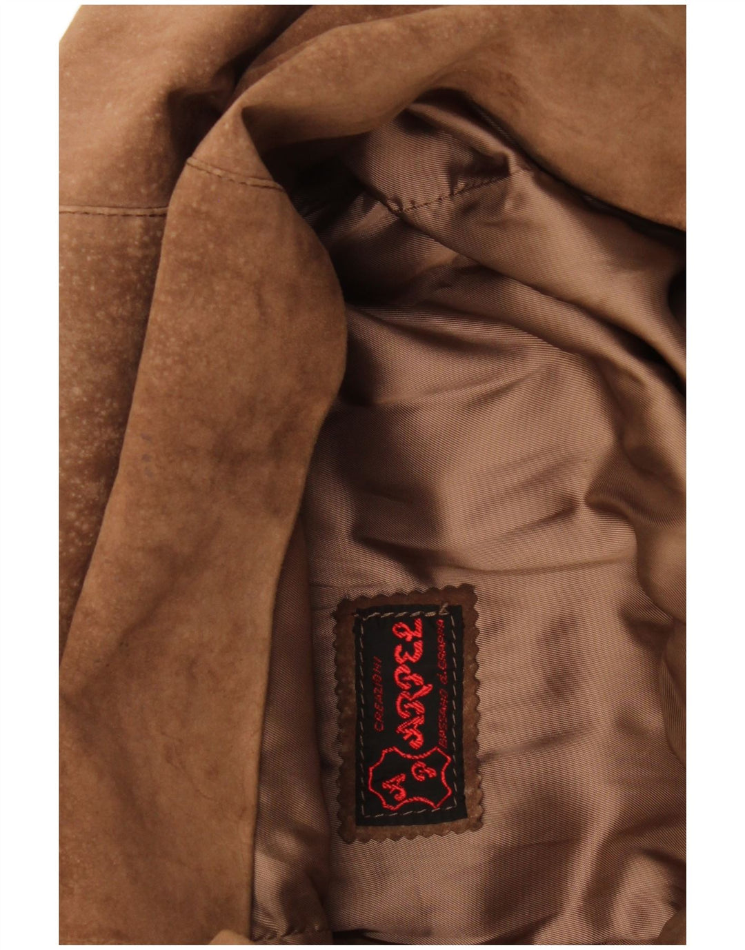 Vintage Womens Suede Jacket UK 16 Large Brown Leather