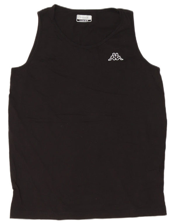Kappa Mens Vest Top Large Black Cotton
