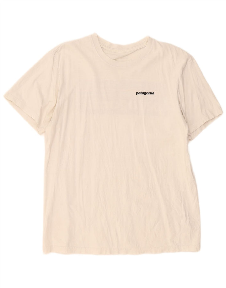 Patagonia Mens Graphic T-Shirt Top Medium White Cotton