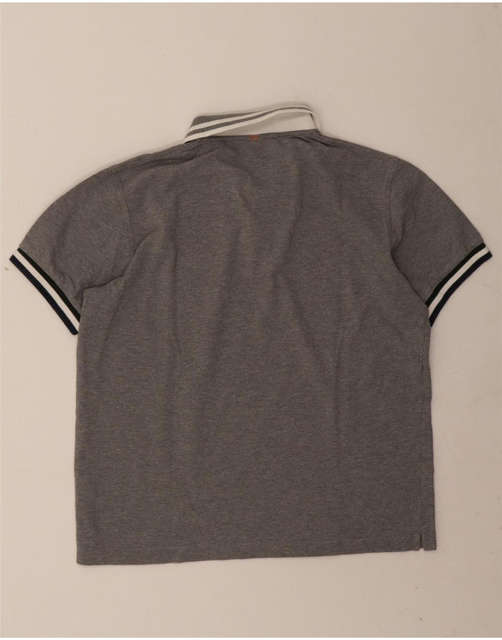 Sun68 Mens Polo Shirt Large Grey Flecked Cotton