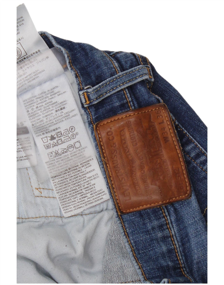 Levi's Mens 512 Slim Tapered Jeans W34 L33 Blue Cotton