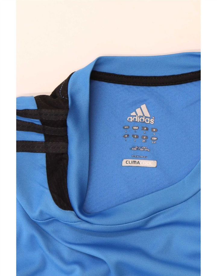 Adidas Mens Climacool Vest Top Large Blue Colourblock Polyester