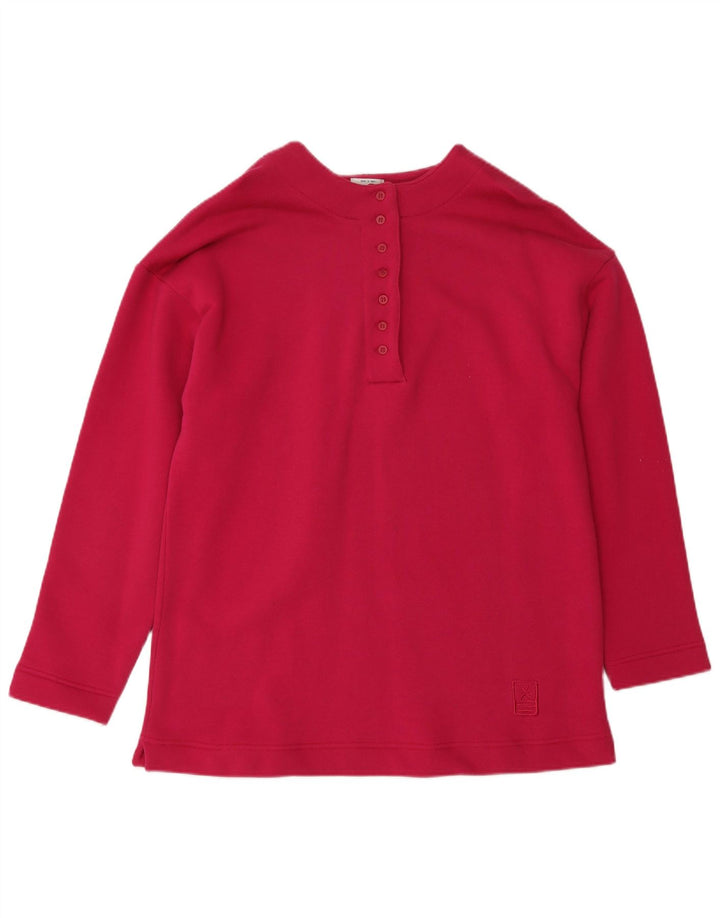 Benetton Womens Sweatshirt Jumper UK 14 Medium Pink