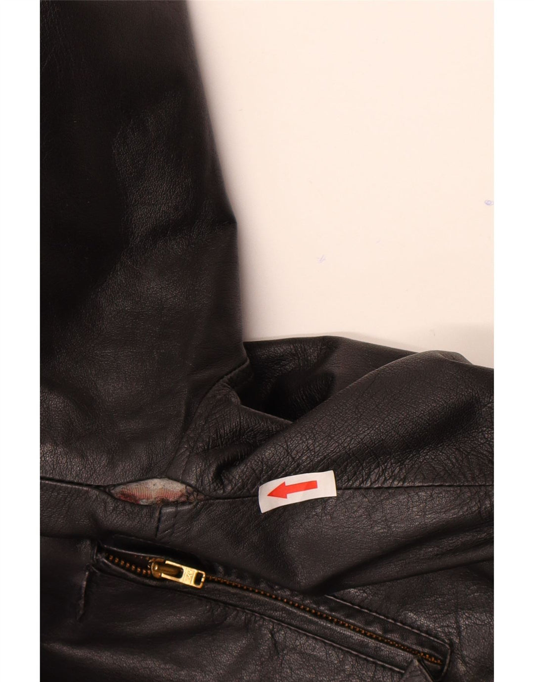 Vintage Mens Leather Jacket IT 52 XL Black Leather